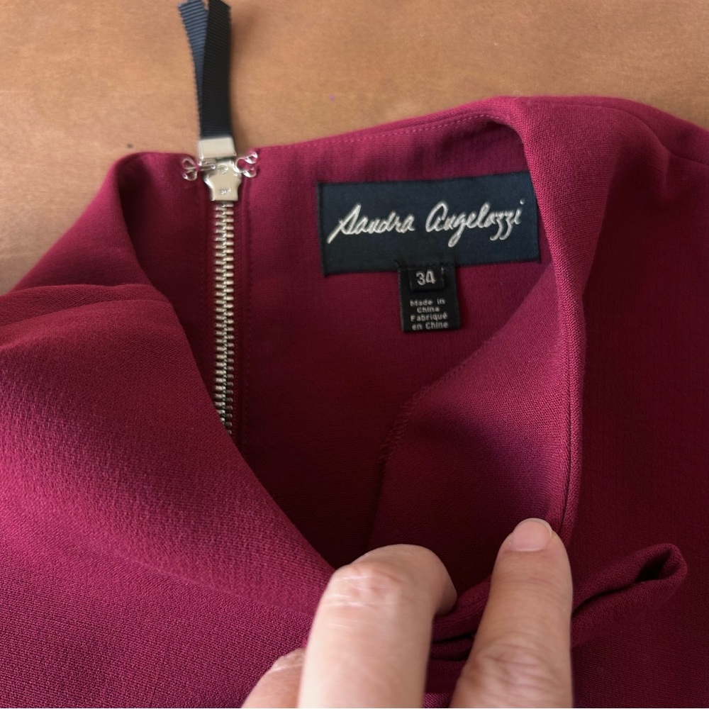 Sandra Angelozzi Thick Peplum Top Raspberry - Picture 9 of 11
